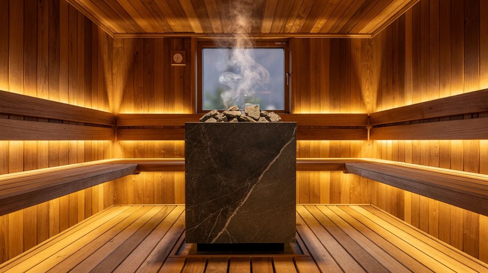 Sauna s pećom kao središtem